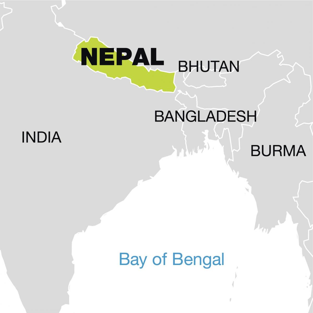 世界地図ネパール