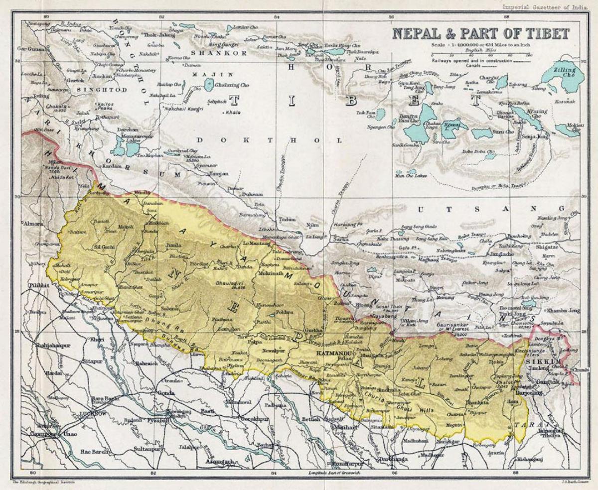 ネパールの地図old