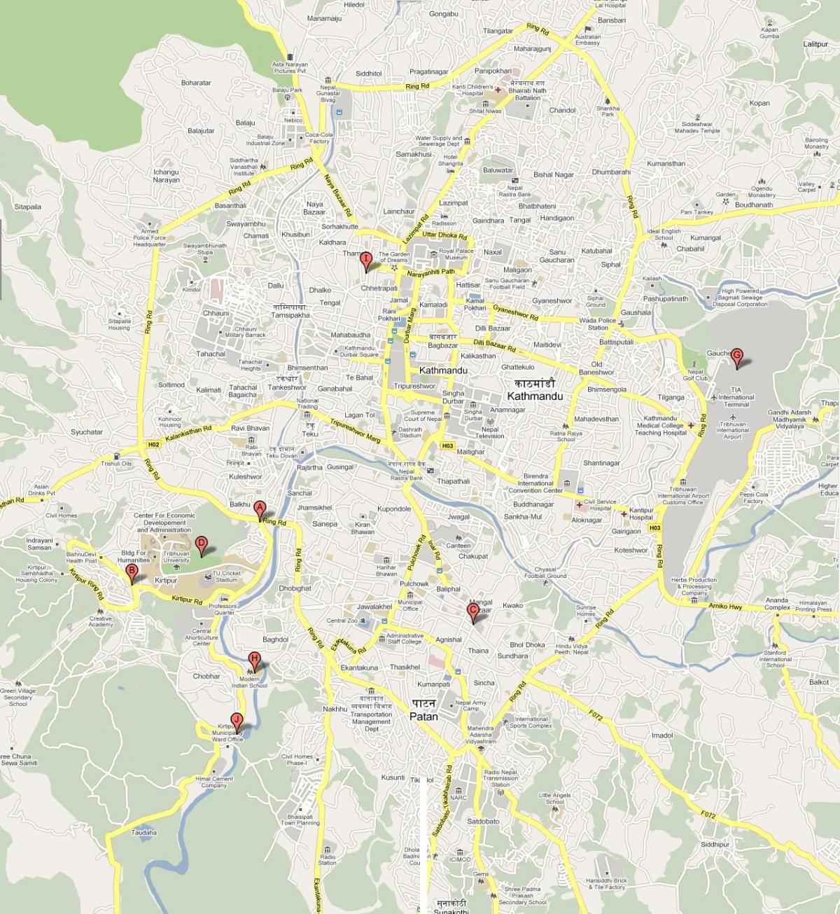地図ktmネパール