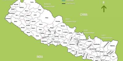 ネパールの地図新