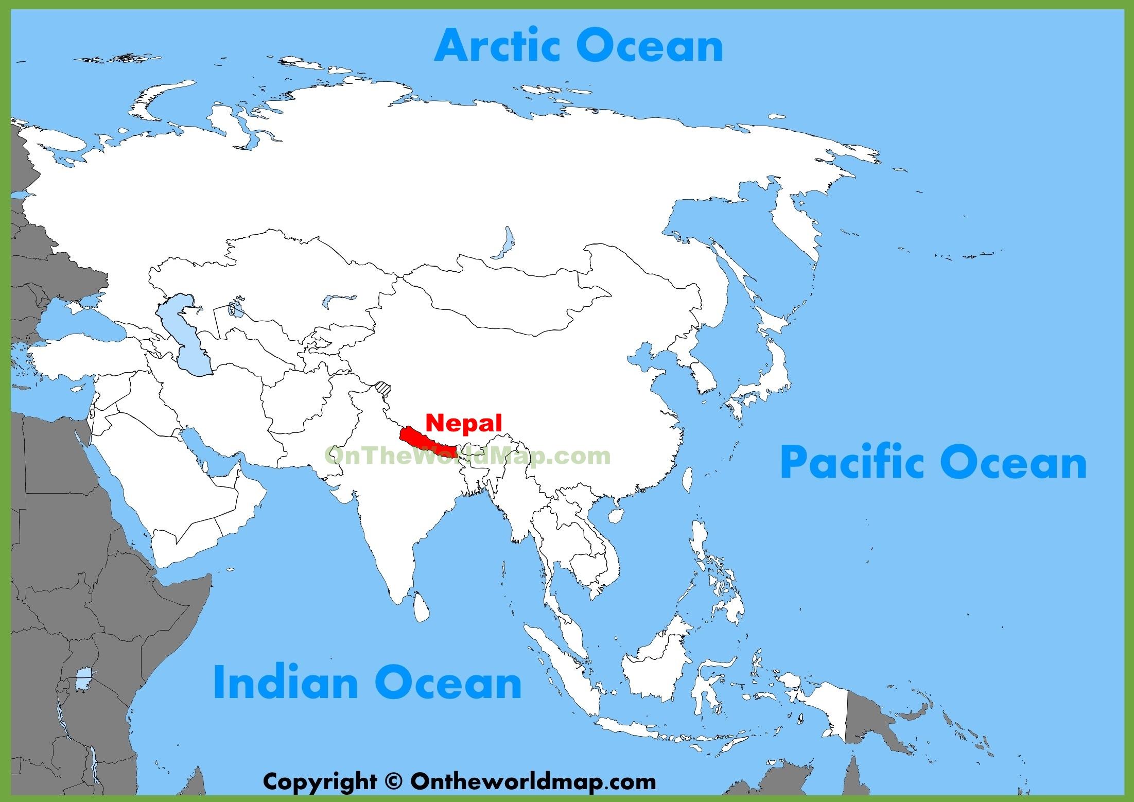 ネパールの地図アジア ネパールアジアでの地図 南アジア アジア