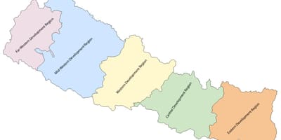 地図のネパール開発地域