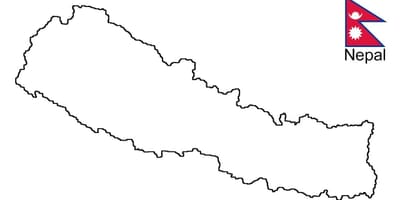 地図を描くネパール