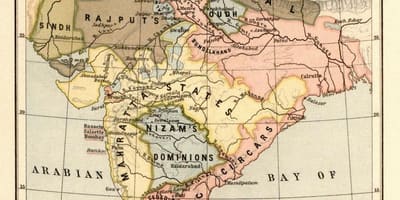 地図のネパールの前に1816